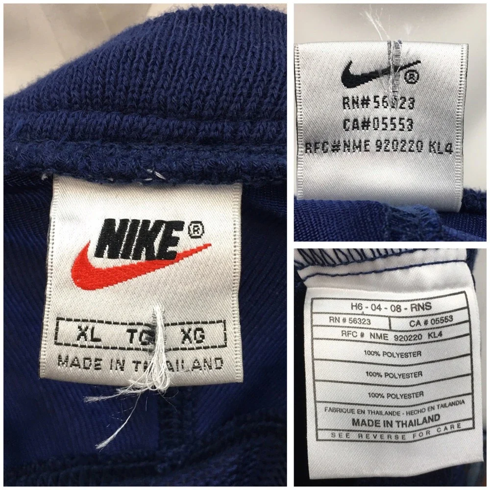 VINTAGE Nike Mens XL Oversized Navy Mesh V-Neck Practice Jersey Training Shirt